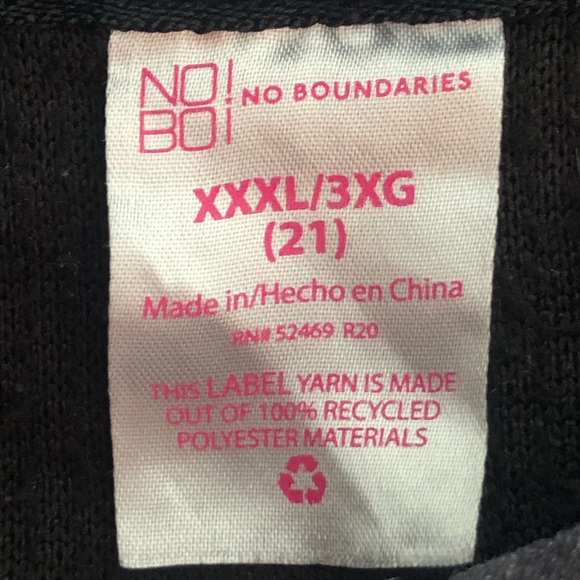 ▪️No Boundaries Juniors Half-Zip Faux Super Soft Black Sherpa Pullover XXL▪️ - Picture 12 of 12